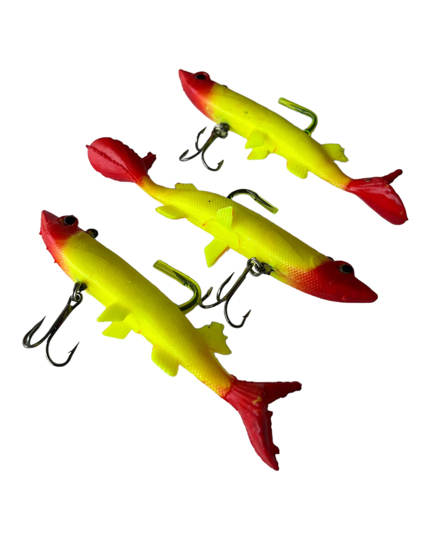 Soft lure red head + hooks