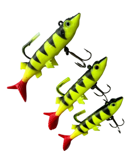 Soft lure black stripe +hook