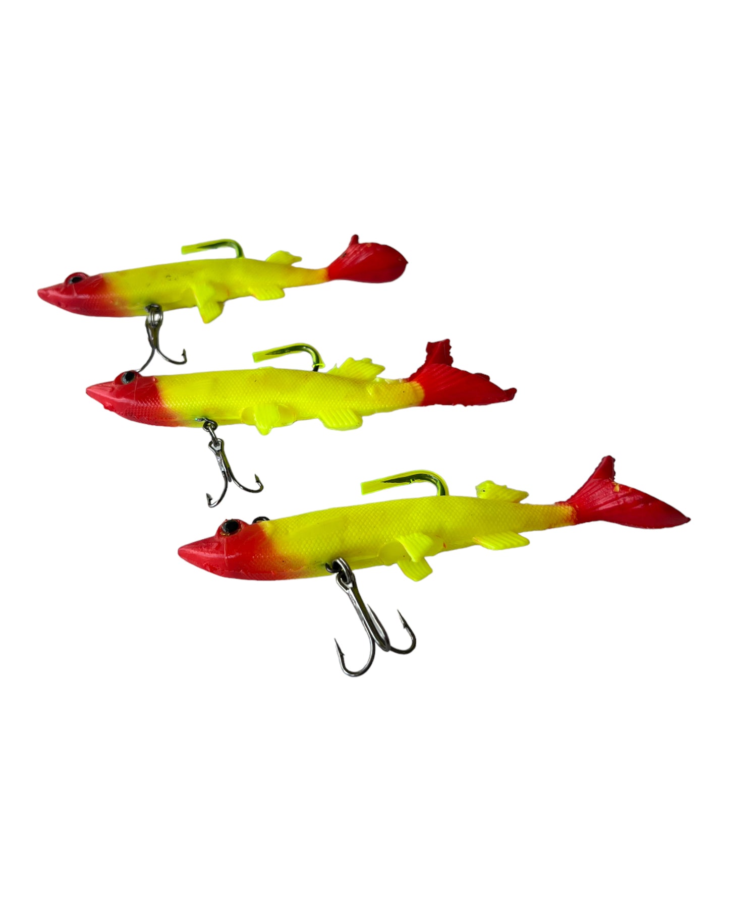 Soft lure red head + hooks