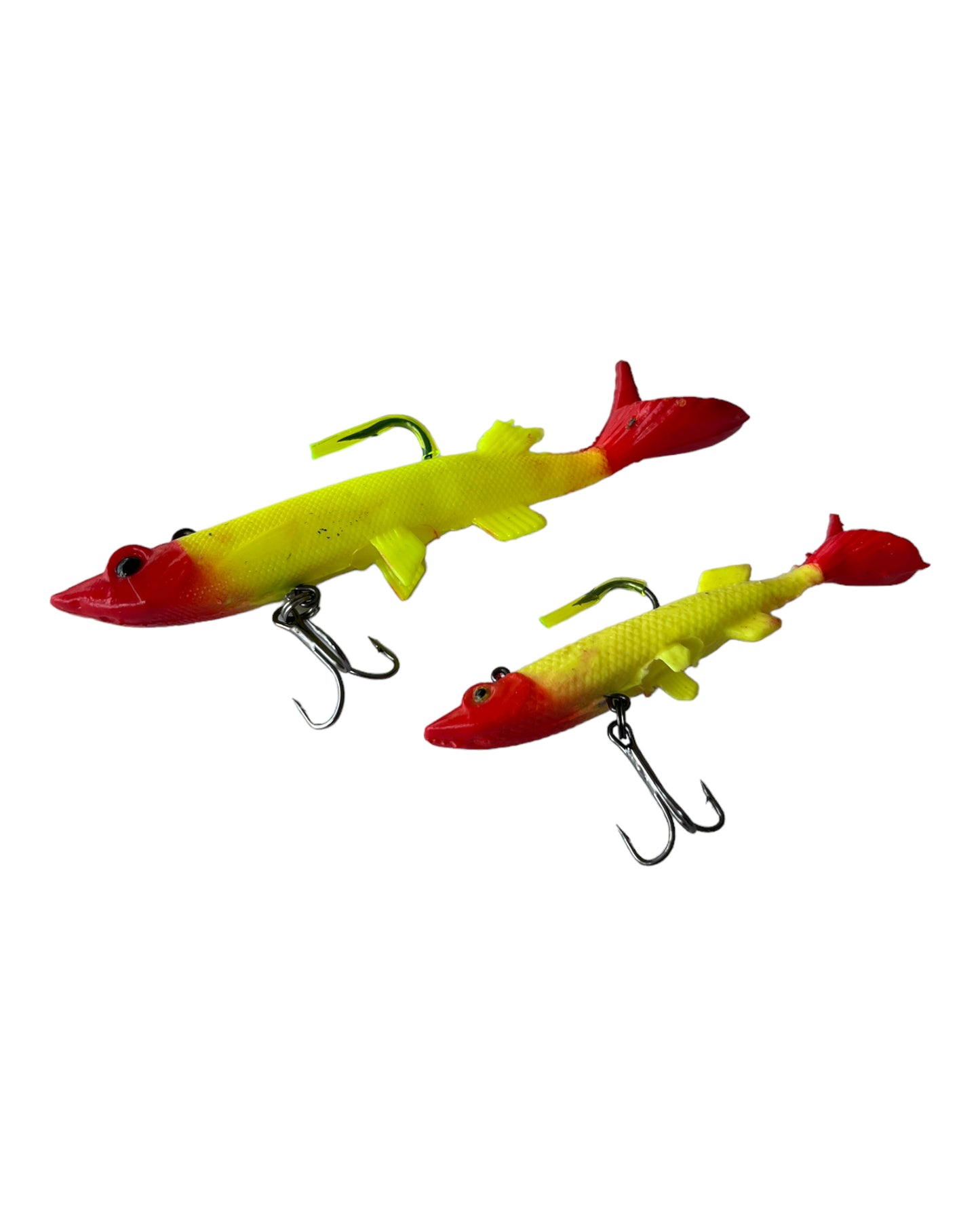 Soft lure red head + hooks