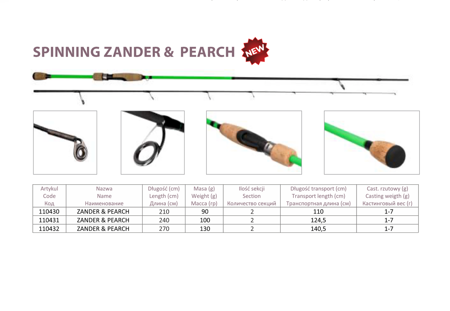 Spinning Zander & Pearch 1-7g