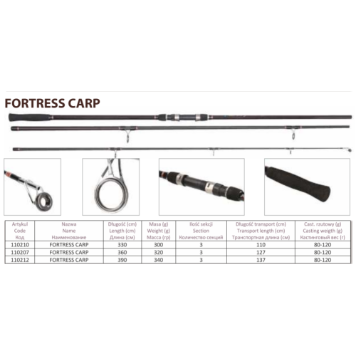 Fortress Ultra Carp x3 allt að 120g